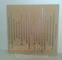 Difusor acústico Sound Wave W2 50x50cmx6mm painel em mdf Cru