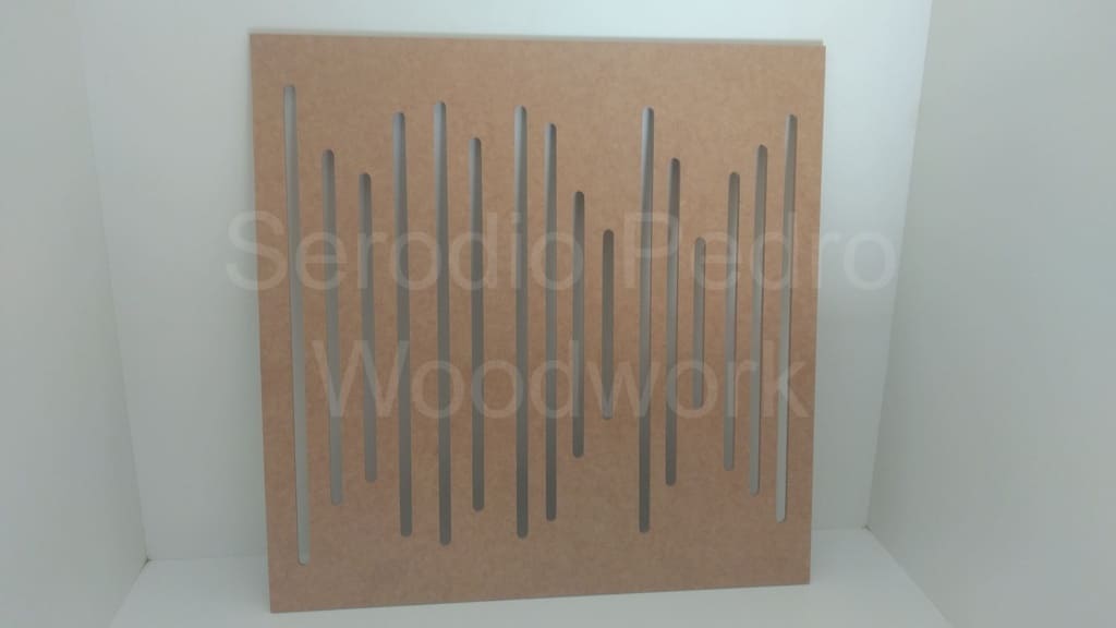 Difusor acústico Sound Wave W1 painel em mdf Cru 50x50cmx6mm sem espuma