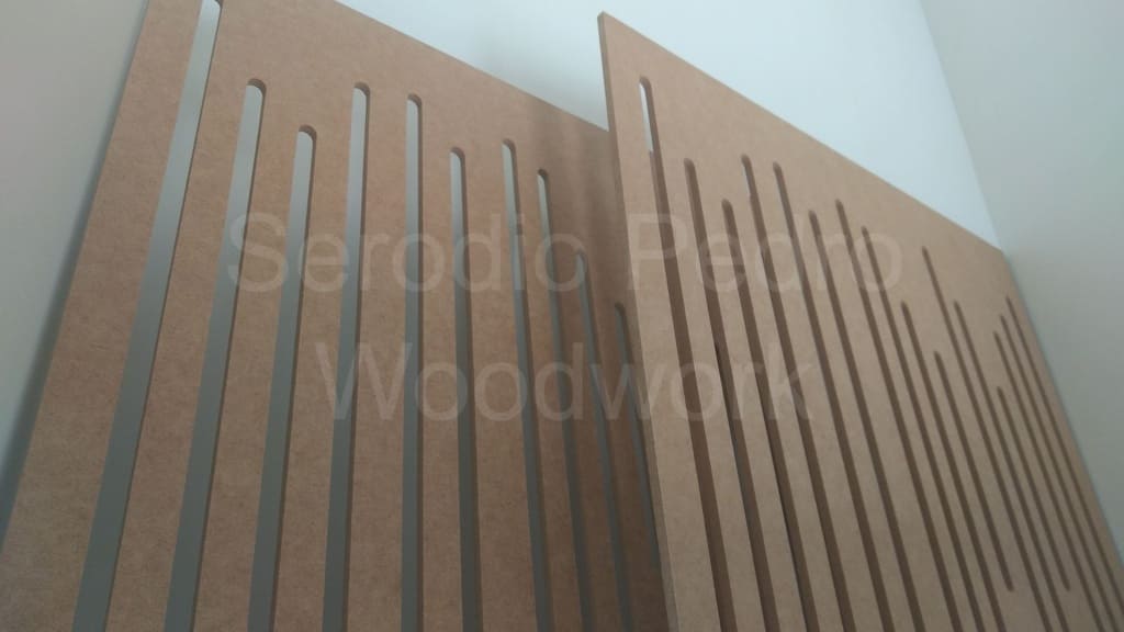 Difusor acústico Sound Wave W1 painel em mdf Cru 50x50cmx6mm sem espuma