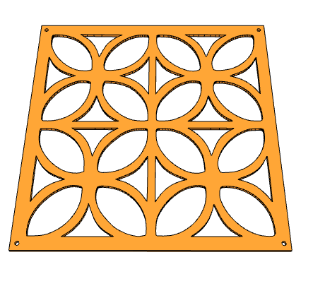 Painel divisória modular 40x40cm x 6mm modelo Q14