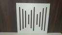 Painel difusor acústico Sound Wave W1 em MDF Branco TX de 6mm 30x30cm