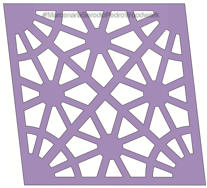 Painel divisória modular 40x40cm x 6mm modelo Q12