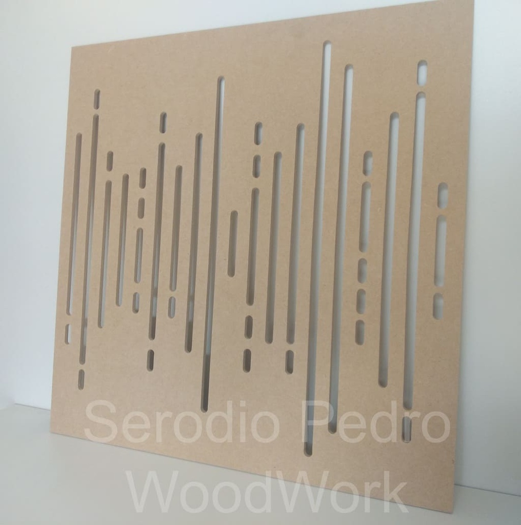 Painel difusor acústico Sound Wave W2 em MDF CRU de 6mm 50x50cm