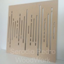 [228.21-0078] Painel difusor acústico Sound Wave W2 em MDF CRU de 6mm 50x50cm