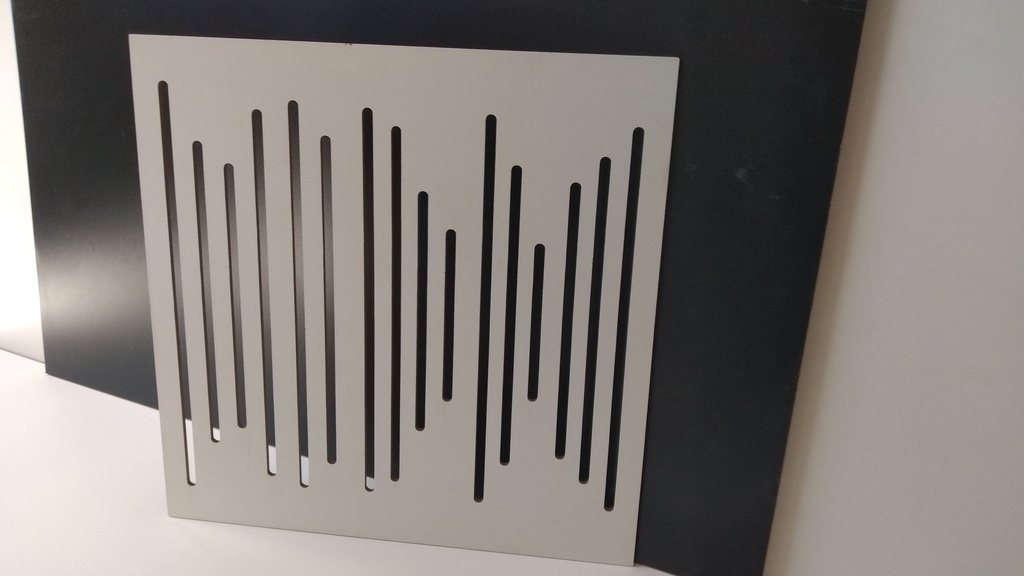 [199.22-0267] Painel difusor acústico Sound Wave W1 em MDF Branco TX de 6mm 50x50cm