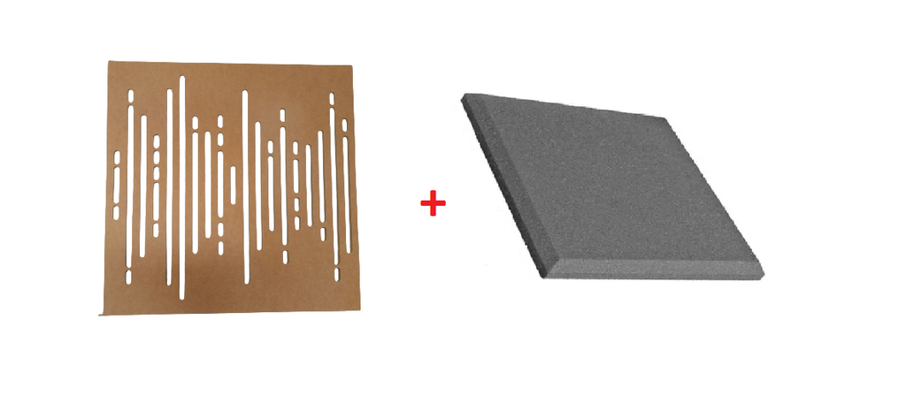 [206.22-0274] Difusor acústico Sound Wave W2 em MDF CRU de 6mm com espuma anti-chama 50x50cm